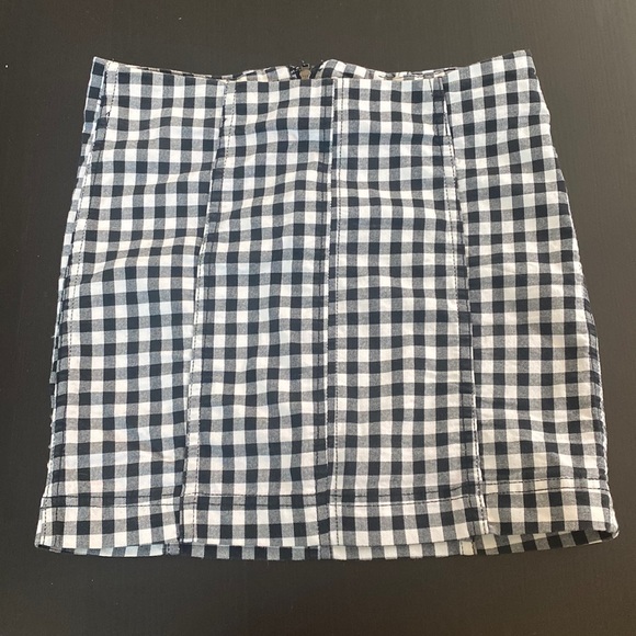 Free people checkered mini skirt - Picture 1 of 3